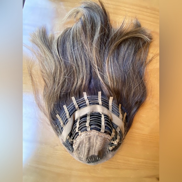 💯 18” REMY GOLDEN BROWN THICK WAVY HUMAN HAIR WIG MONOFILAMENT COMB ATTACHMENT - Picture 7 of 16